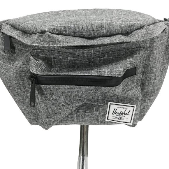 Herschel Seventeen Hip Pack Fanny Pack Crossbody Bag Gray Raven Crosshatch - Picture 1 of 9